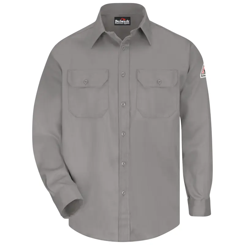 Bulwark® Button Up Flame Resistant Men's Uniform Shirt - SLU8 - Image 3