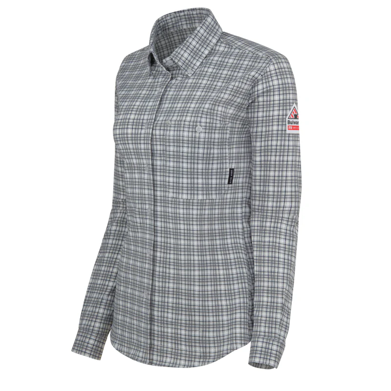 Bulwark® Flame Resistant Women's Knit Button Down Shirt - STG3 - Image 4