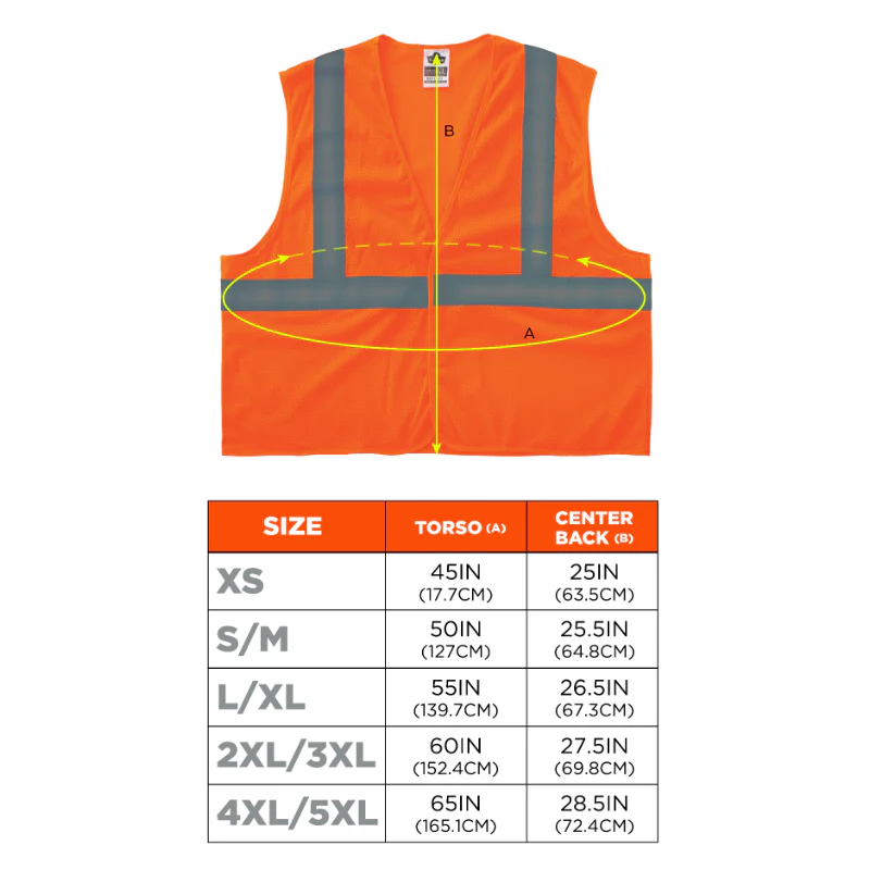 Ergodyne GloWear Mesh Hi-Vis Safety Vest - Type R Class 2 - 8205HL - Image 3