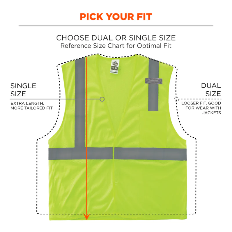 Ergodyne GloWear Mesh Hi-Vis Safety Vest - Type R Class 2 - 8210HL - Image 3