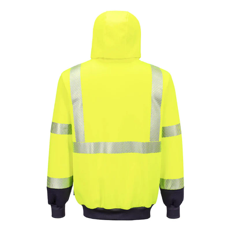 Portwest® Hi-Vis Contrast Segmented Tape Zipped Hoodie - UB320 - Image 4