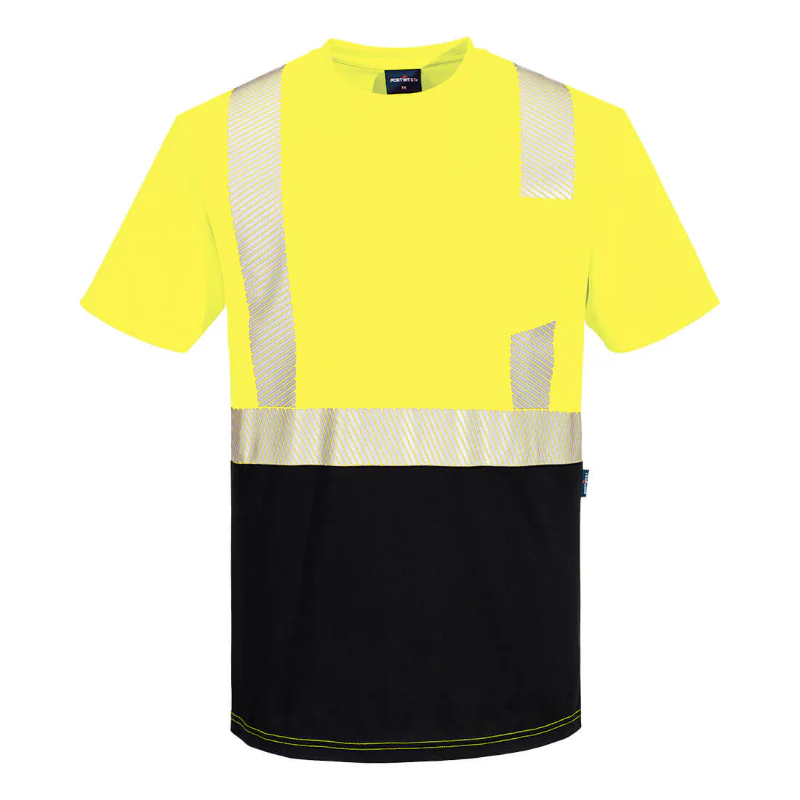Portwest® Hi-Vis Segmented Tape Contrast - ANSI Class 2 - T-Shirt - S196 - Image 3