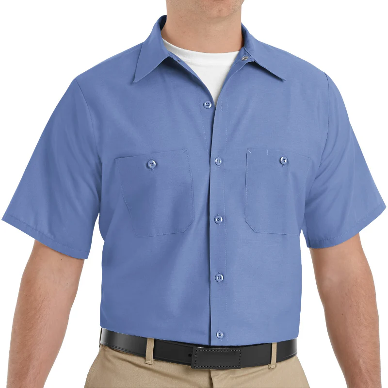 Red Kap® Men's Short Sleeve Industrial Work Shirt - Petrol Blue - SP24 - Image 3