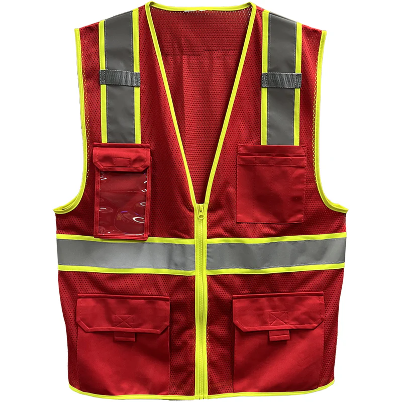 Reflective Apparel™ Enhanced Visibility Two-Tone Five Pocket Mesh Vest – 500GT - Image 4