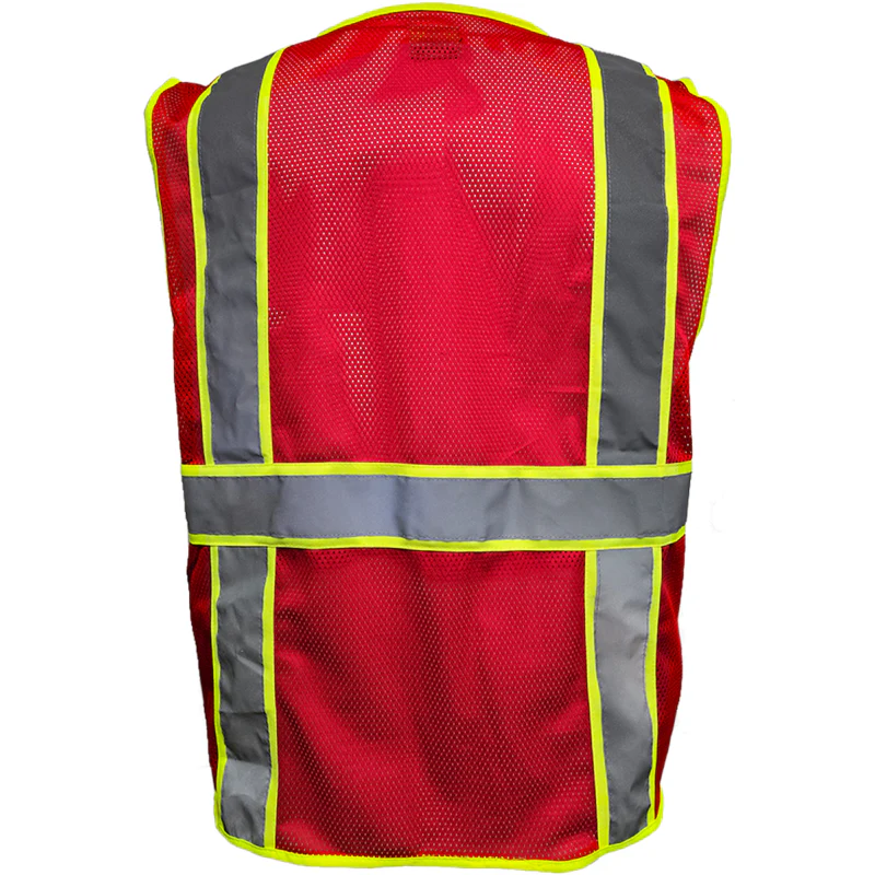 Reflective Apparel™ Enhanced Visibility Two-Tone Five Pocket Mesh Vest – 500GT - Image 5